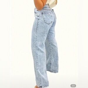 SHEIN Light Blue wash high waisted Wide Leg Jeans